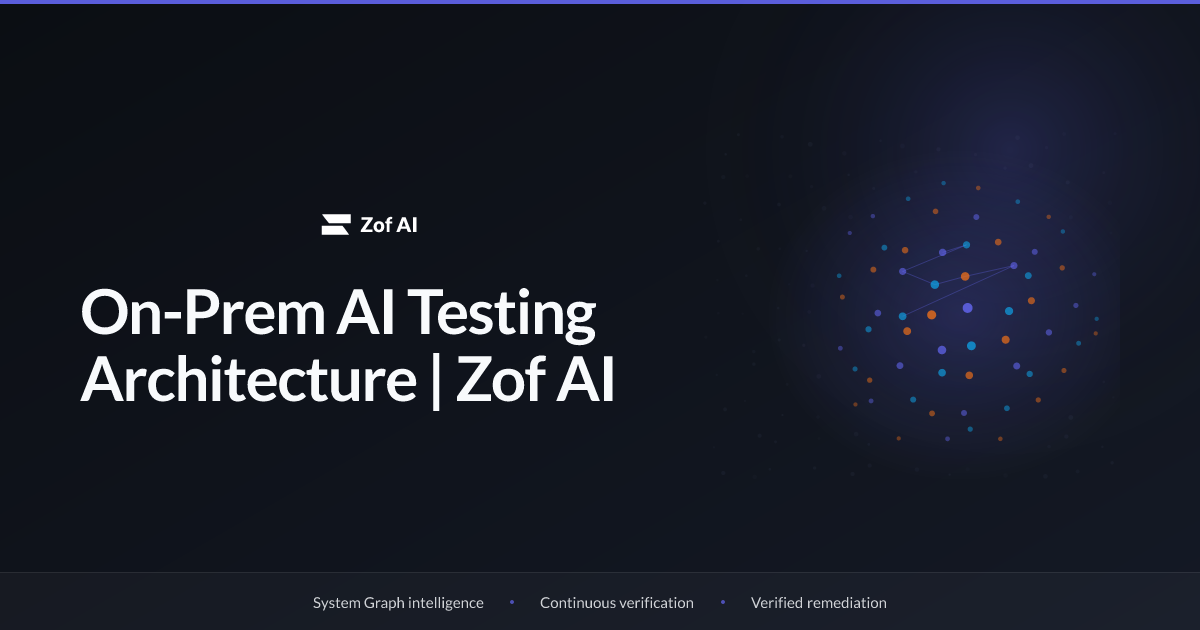 On-Prem AI Testing Architecture | Zof AI
